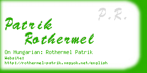 patrik rothermel business card